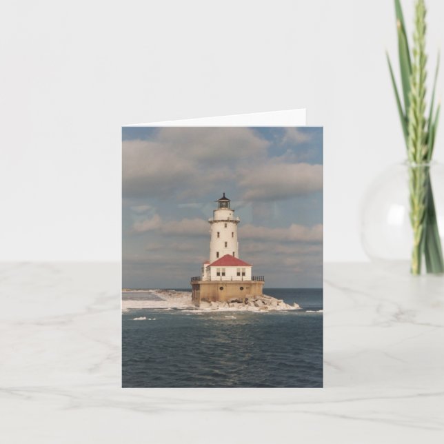 Cartão Lake Michigan Lighthouse Notecards (Frente)