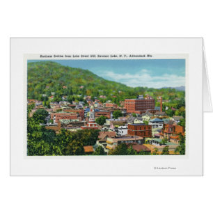 Cartão Lake Street Hill View of Business Section