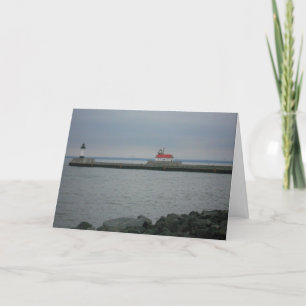 Cartão "Lake Superior Lighthouses" Birthday Card