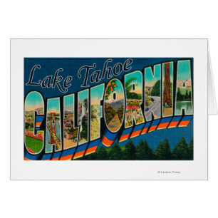 Cartão Lake Tahoe, Califórnia - grandes cenas 2 da letra