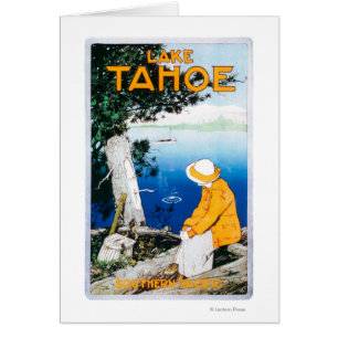 Cartão Lake Tahoe PosterLake relativo à promoção Tahoe