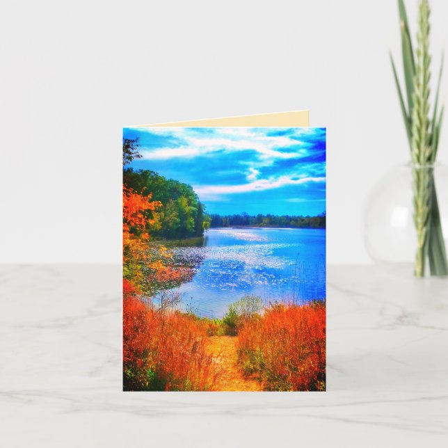 CARTÃO LAKE TRAIL BRIGHT GREETING CARD (Frente)