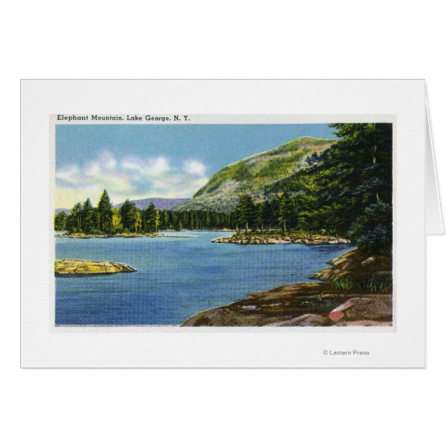 Cartão Lake View of Elephant Mountain (Frente Horizontal)