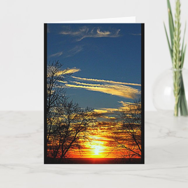 Cartão Lake Winnebago Sunset Any Occasion Greeting Card (Frente)