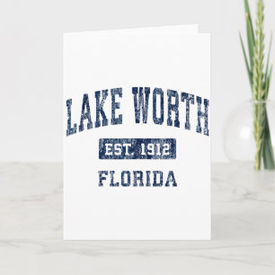 Cartão Lake Worth Flórida Fl Vintage Esportes Estabelecid