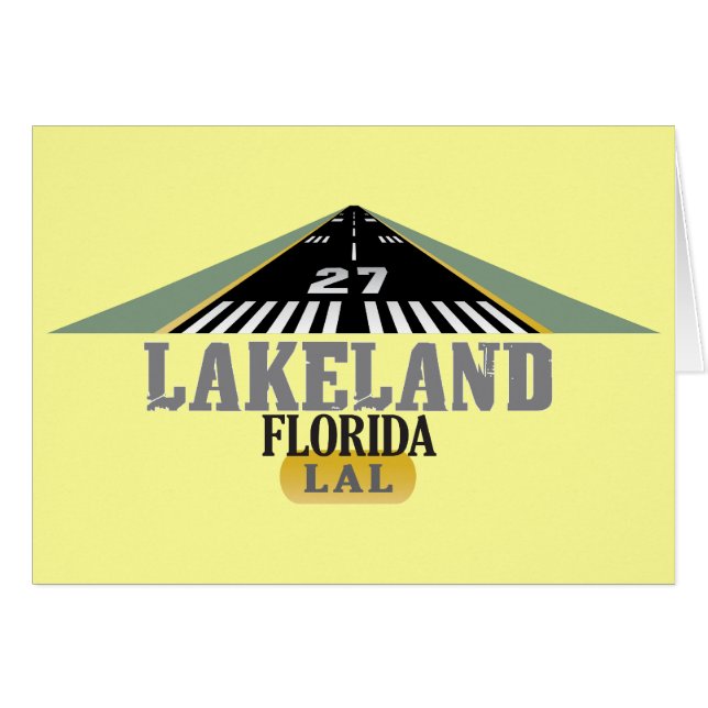 Cartão Lakeland FL - Passagem Aeroportuária (Frente Horizontal)