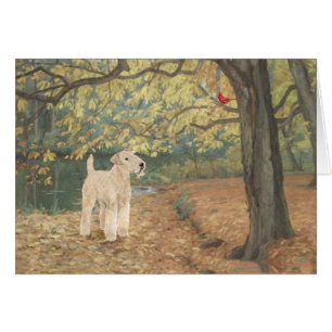 Cartão Lakeland Terrier Observação de Pássaros