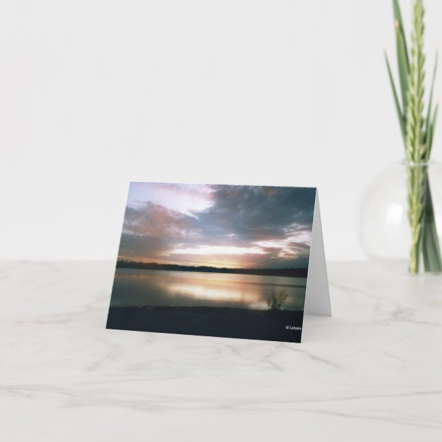 Cartão Lakeside, pensando em você (Frente)