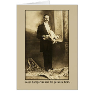 Cartão Laloo, o Feliz Hindoo com um Gêmeo parasita