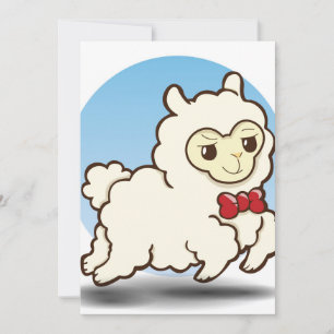 Cartão Lama de Cartoon Feriado