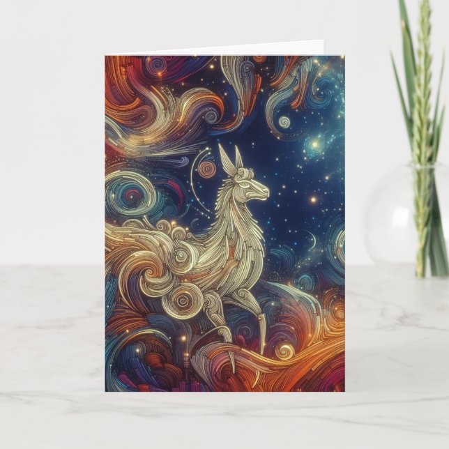 Cartão Lama no céu (Frente)