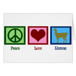 Cartão Lamas do amor da paz