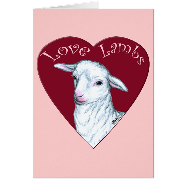 Cartão Lambs de Amor (Frente)