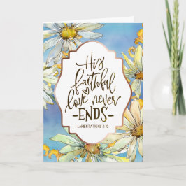 Cartão Lamentations 3:22 His Faithful Love Never Ends