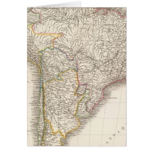 Cartão L'Amerique Meridionale - América do Sul (Frente)