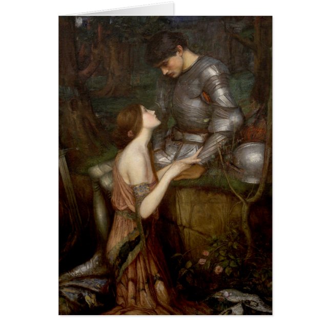Cartão Lamia e o Soldado por John William Waterhouse (Frente)