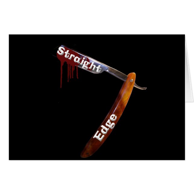 Cartão Lâmina reta da borda reta (Frente Horizontal)