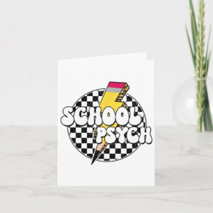 Cartão Lâmpada de Lâmpada do Psicólogo Escolar Verificado