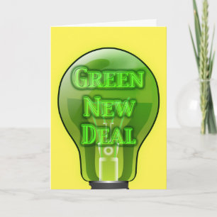 Cartão Lâmpada de Nova Negociação Verde