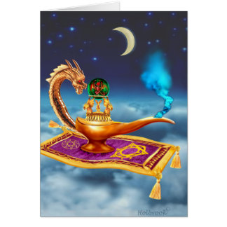 Cartão Lâmpada mágica do dragão