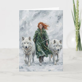Cartão Lâmpada Pombo da Paz Radiante Imbolc Snowdrops Art
