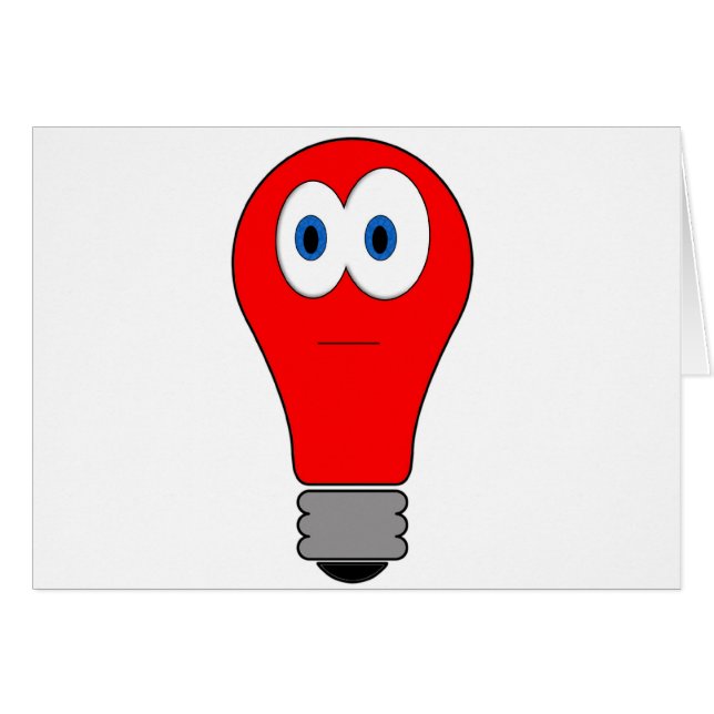 Cartão Lâmpada vermelha (Frente Horizontal)