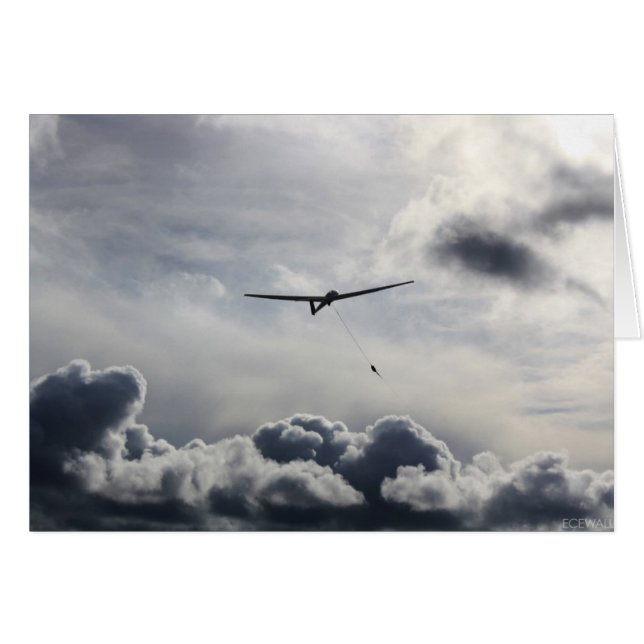 Cartão Lançamento do planador (Frente Horizontal)