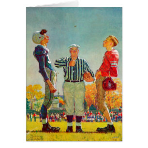 Cartão Lance da moeda por Norman Rockwell