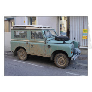 Cartão Land Rover verde