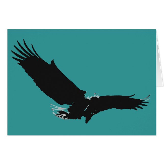 Cartão Landing Eagle Silhouette (Frente Horizontal)