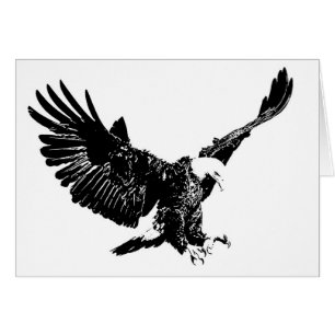 Cartão Landing Eagle Silhouette