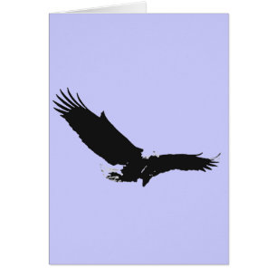 Cartão Landing Eagle Silhouette