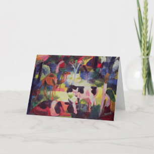 Cartão Landscape with Cows and a Camel