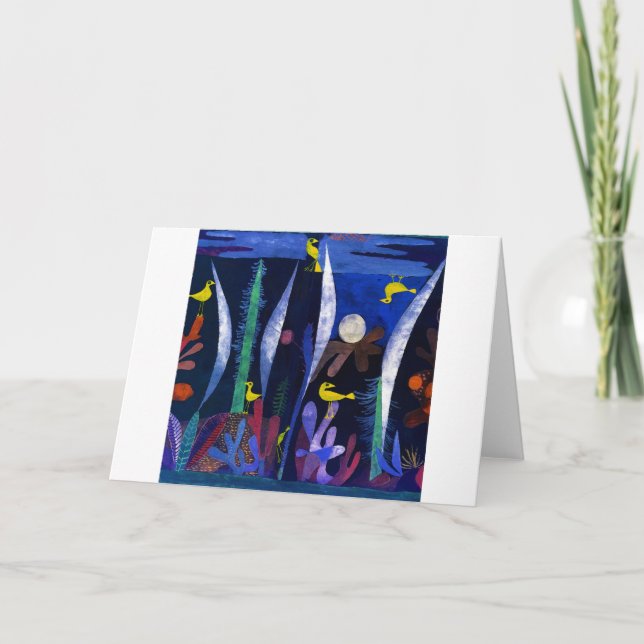 Cartão Landscape with Yellow Birds, Paul Klee (Frente)