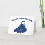 Cartão Landscapers Funny Lawn Mower Birthday<br><div class="desc">This funny birthday card is perfect for landscapers or anyone who is obsessed with having the perfect lawn. It features an illustration of a commercial ride-on lawnmower in navy blue. You can personalize or customize this greeting card with your own message inside and out or leave it as is with...</div>