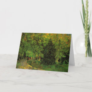 Cartão Lane in Public Garden, Arles, por Vincent van Gogh