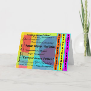 Cartão Languages Birthday