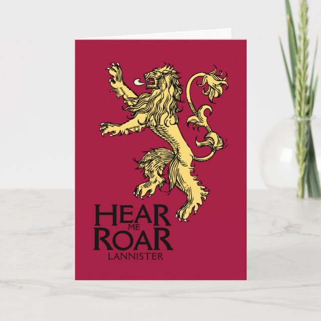 Cartão Lannister Sigil - Ouça-me Roar (Frente)