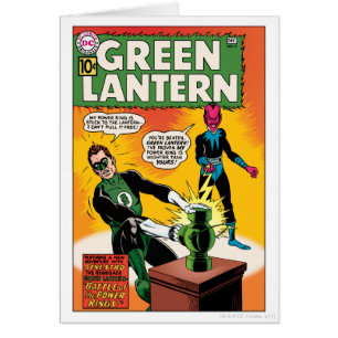 Cartão Lanterna e cobrir verdes de Sinestro