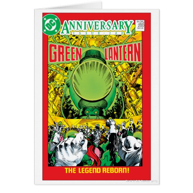 Cartão Lanterna Verde - A Lenda Renascida (Frente)