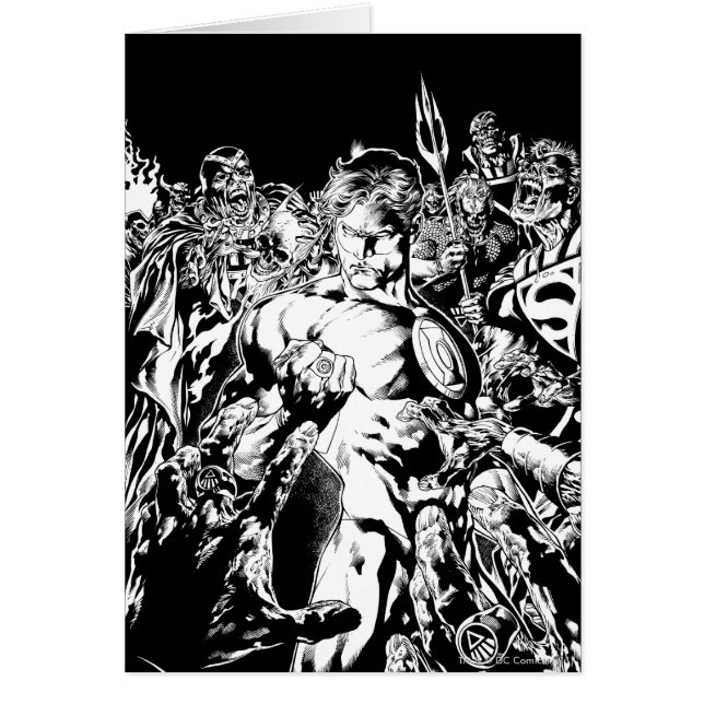 Cartão Lanterna Verde Cercada (Frente)