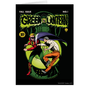 Cartão Lanterna Verde com capa em combate