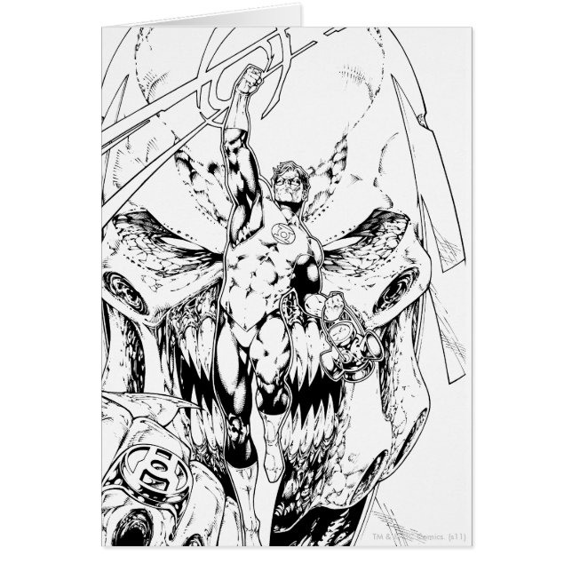 Cartão Lanterna Verde com corrente de luz (Frente)