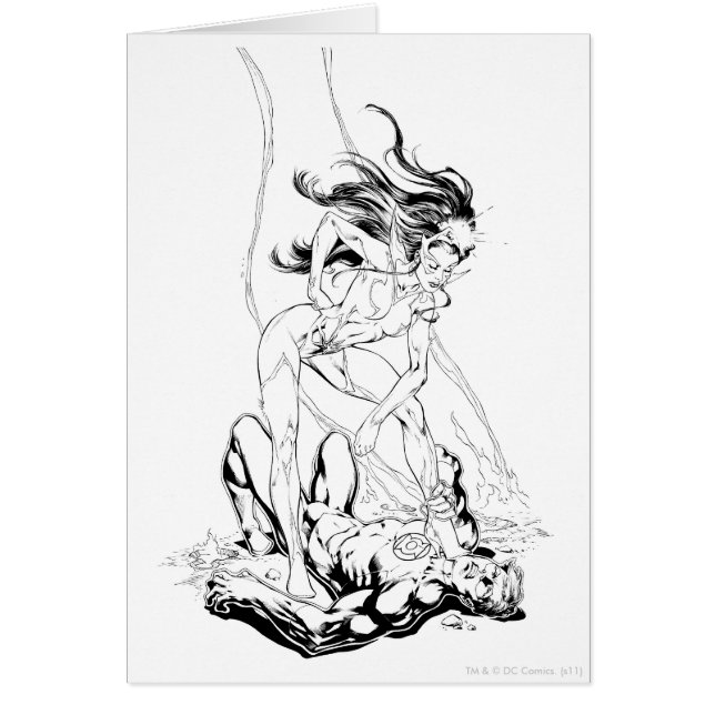 Cartão Lanterna Verde e Espírito Estrela (Frente)