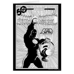 Cartão Lanterna Verde - Lanterna Brilhante, Preto e Branc