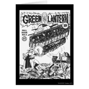 Cartão Lanterna Verde nas trincheiras, Preto e Branco