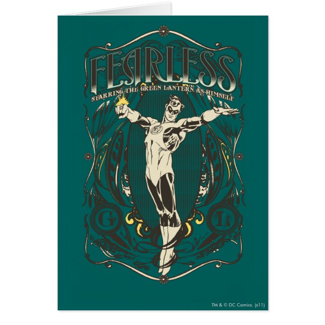 Cartão Lanterna Verde - Poster "Sem Carinho" (Frente)