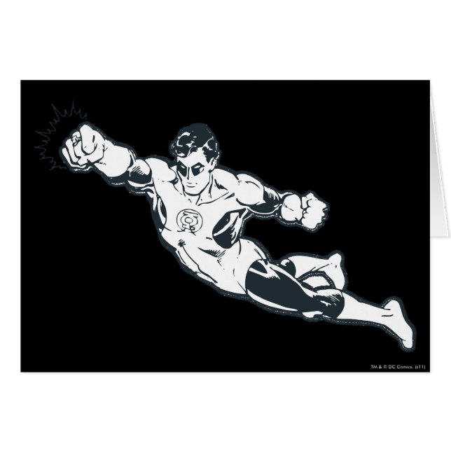 Cartão Lanterna Verde Punhos BW (Frente Horizontal)