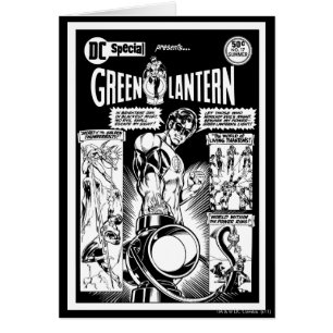 Cartão Lanterna Verde - Quadrinhos Verde Sombreados, Pret