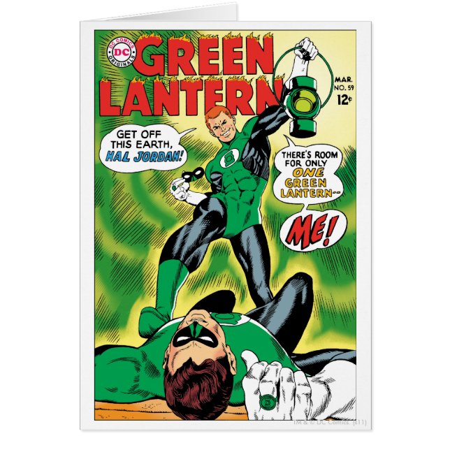 Cartão Lanterna Verde - Sai desta Terra Hal Jordan (Frente)